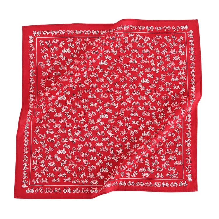 No. 053 Red Bicycle Bandana