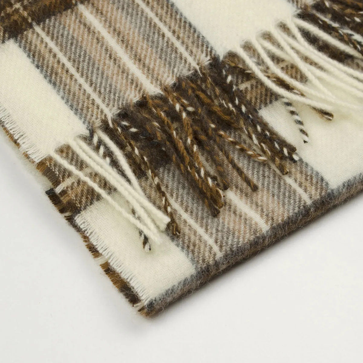 Norse Projects - Moon Checked Lambswool Scarf - Camel