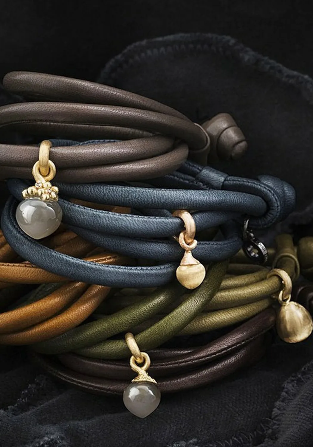 Ole Lynggaard Camel Leather Bracelet For Sweet Drops