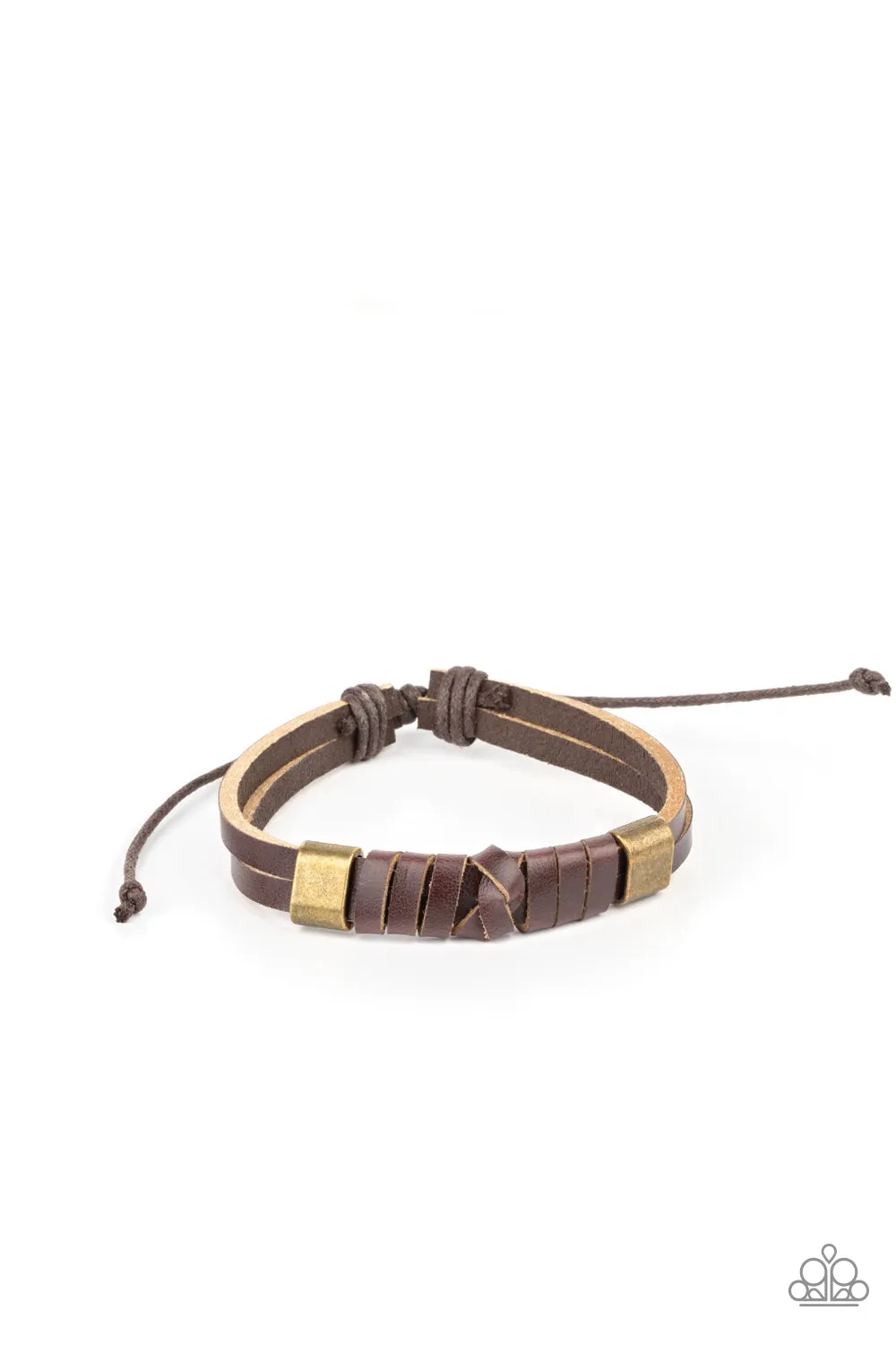 Paparazzi Drifter Decor - Brown Urban Bracelet