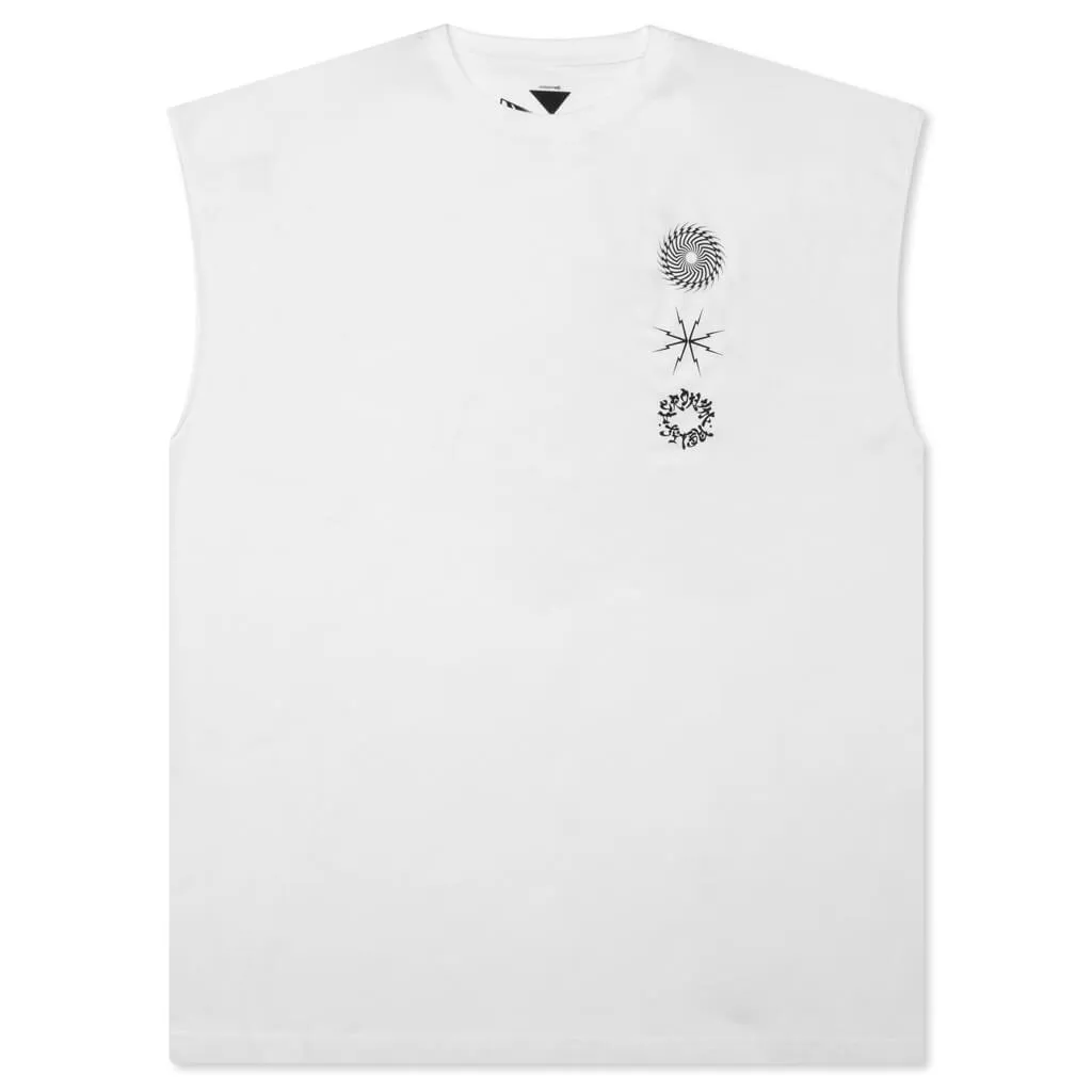 Pima Cotton Sleeveless Tee - White