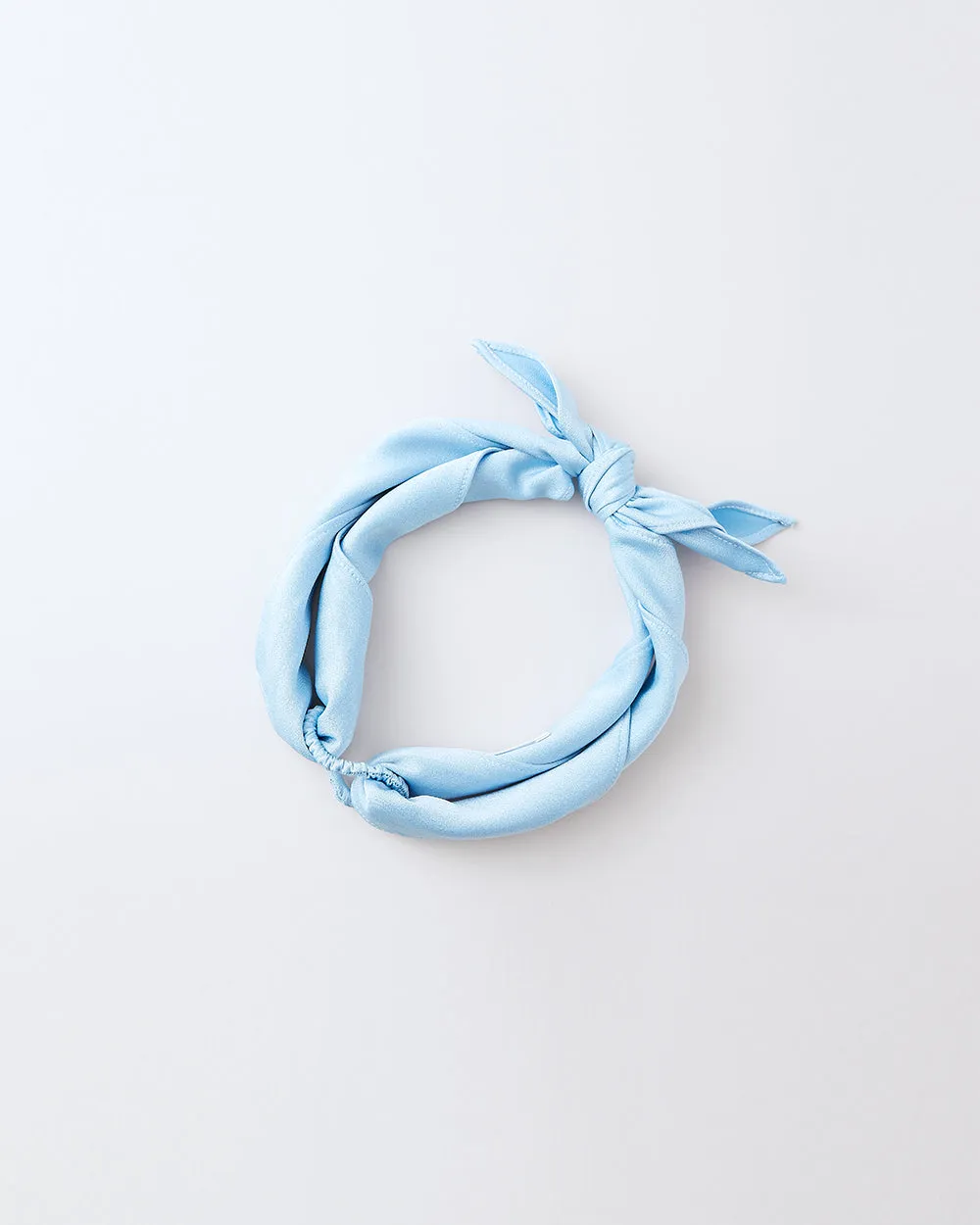 Powder Blue Textured Satin Headband