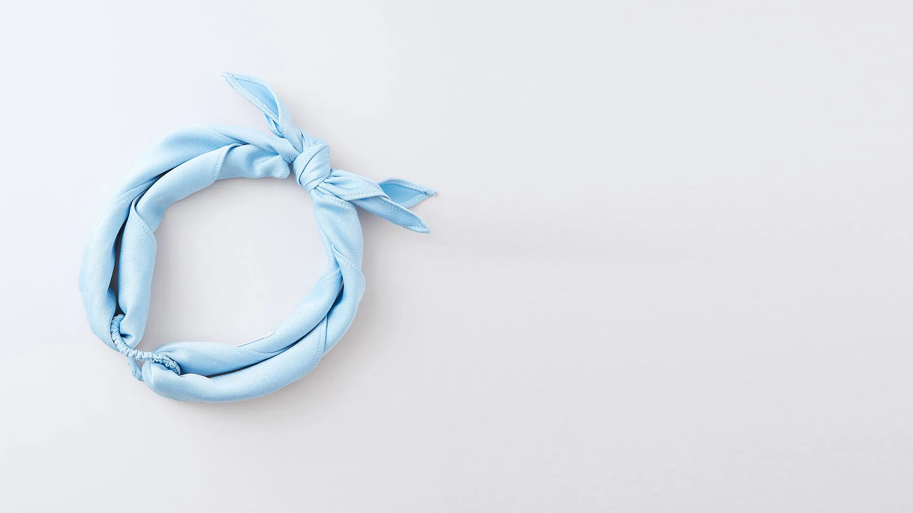 Powder Blue Textured Satin Headband