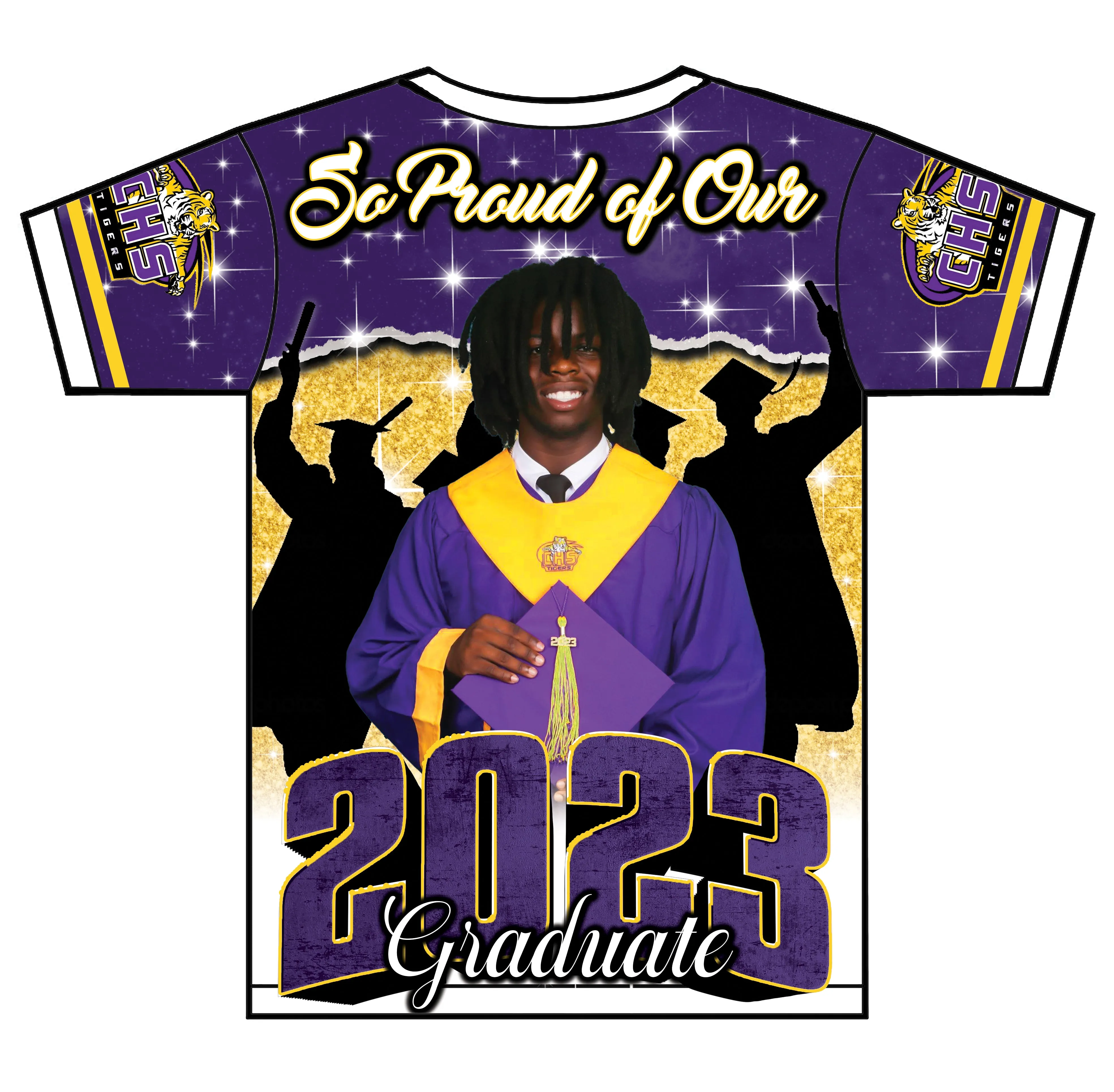 "Tyrell" Custom Designed Graduation 3D shirt