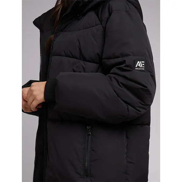 Remi Luxe Midi Puffer Jacket - Black