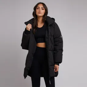 Remi Luxe Midi Puffer Jacket - Black