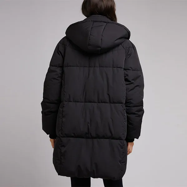 Remi Luxe Midi Puffer Jacket - Black