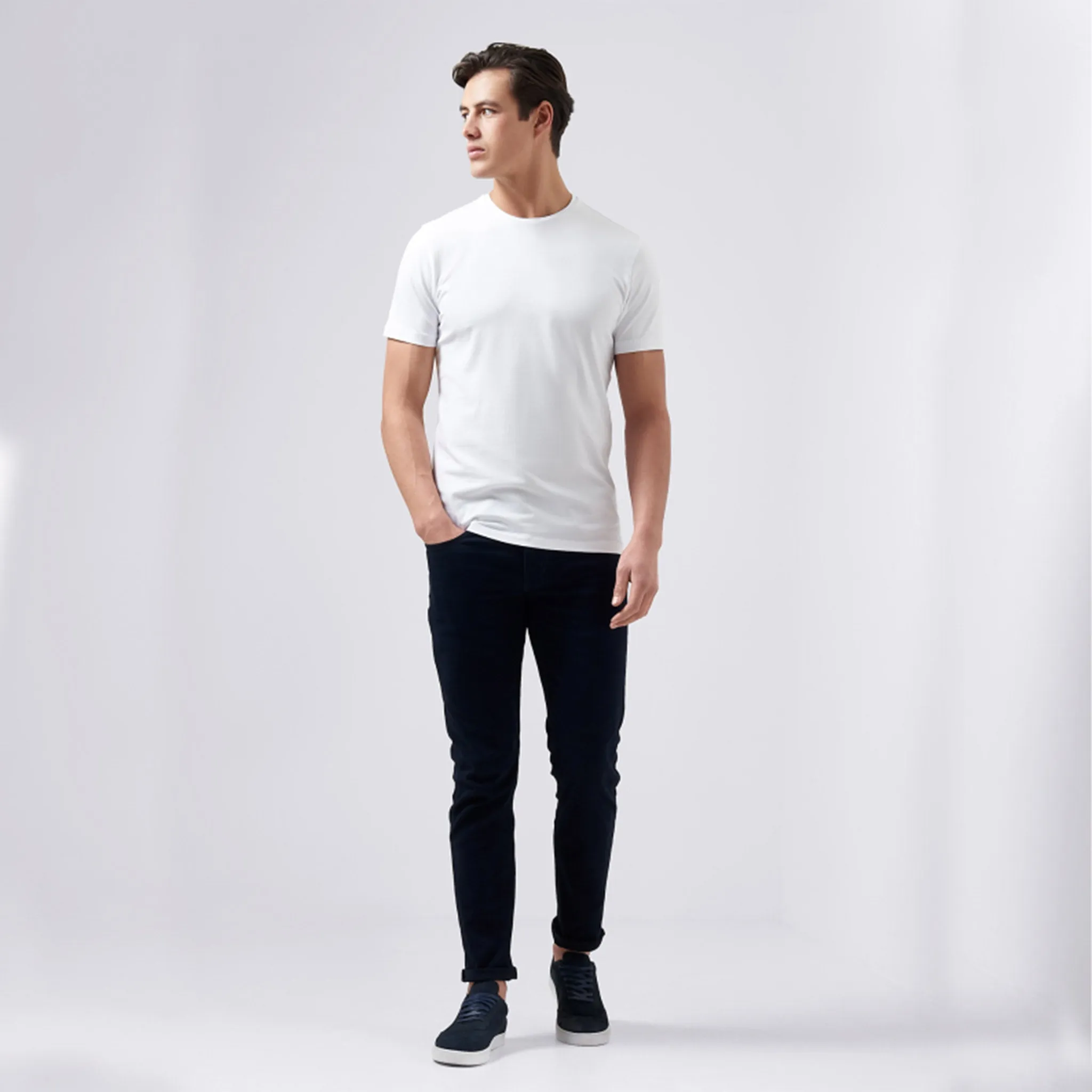 Remus Uomo Stretch Cotton Tee - White