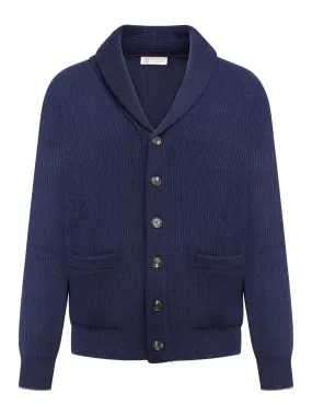 Shawl-neck cardigan