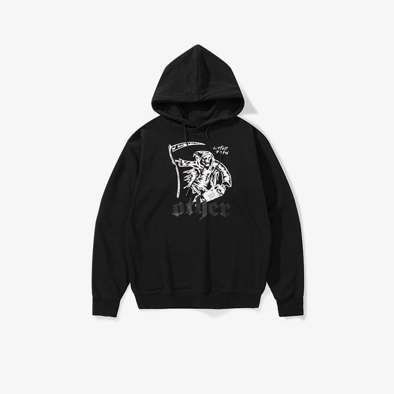 Skull print hoodie