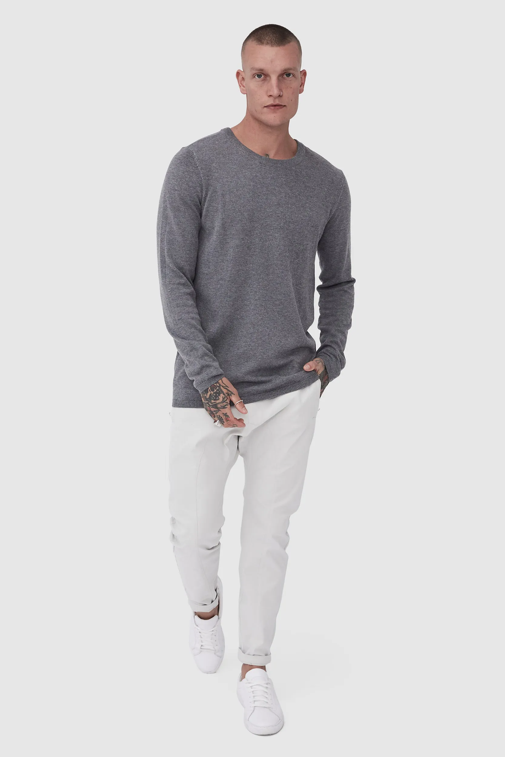 STRIDER KNIT - GREY MELANGE