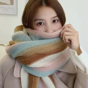 Striped Knitted Scarf