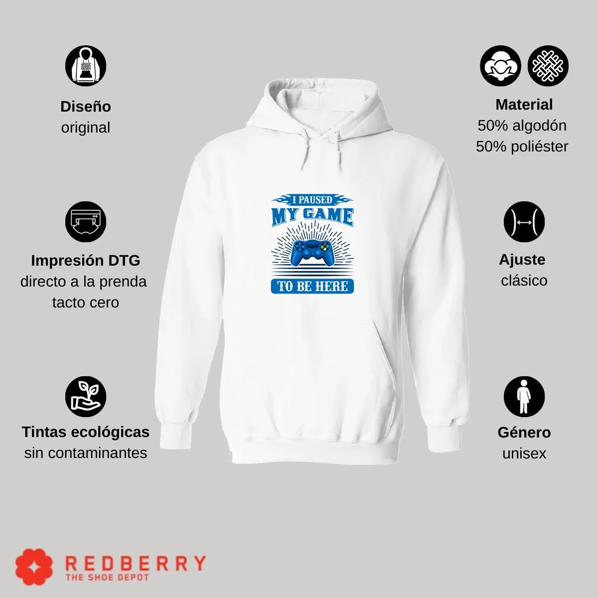 Sudadera Hombre  Hoodie Gamer Videojuegos Frases 014