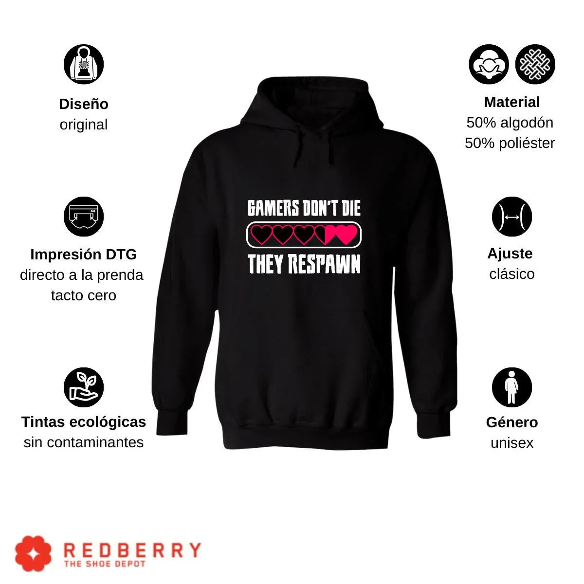 Sudadera Hombre  Hoodie Gamer Videojuegos Frases 065