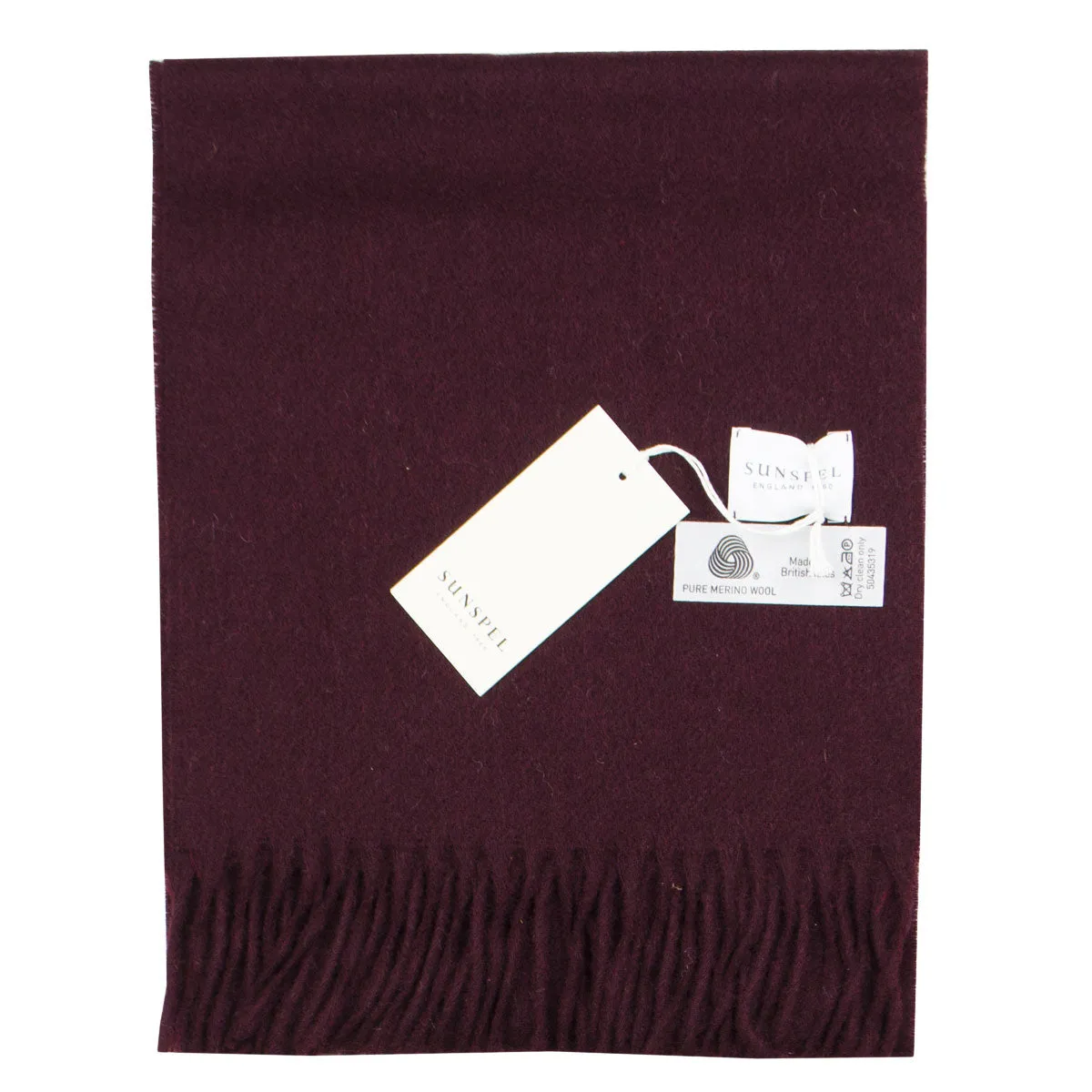 Sunspel - Scarf - Maroon Mouline