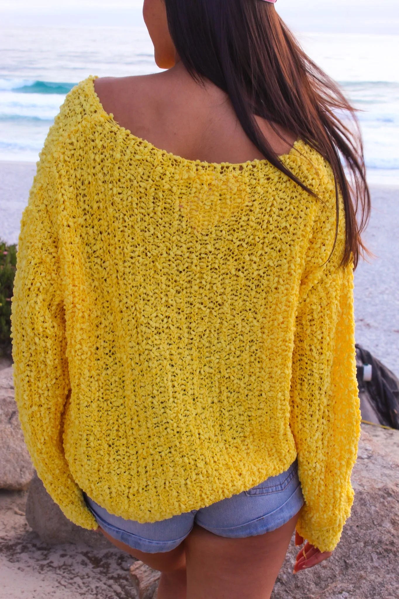 Sweetest Honey Soft Knit Sweater - Canary