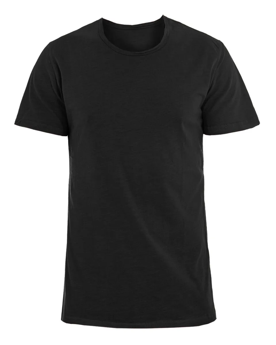 T-shirt Uomo Girocollo Tinta Unita Nera Manica Corta Casual Basic GIOSAL