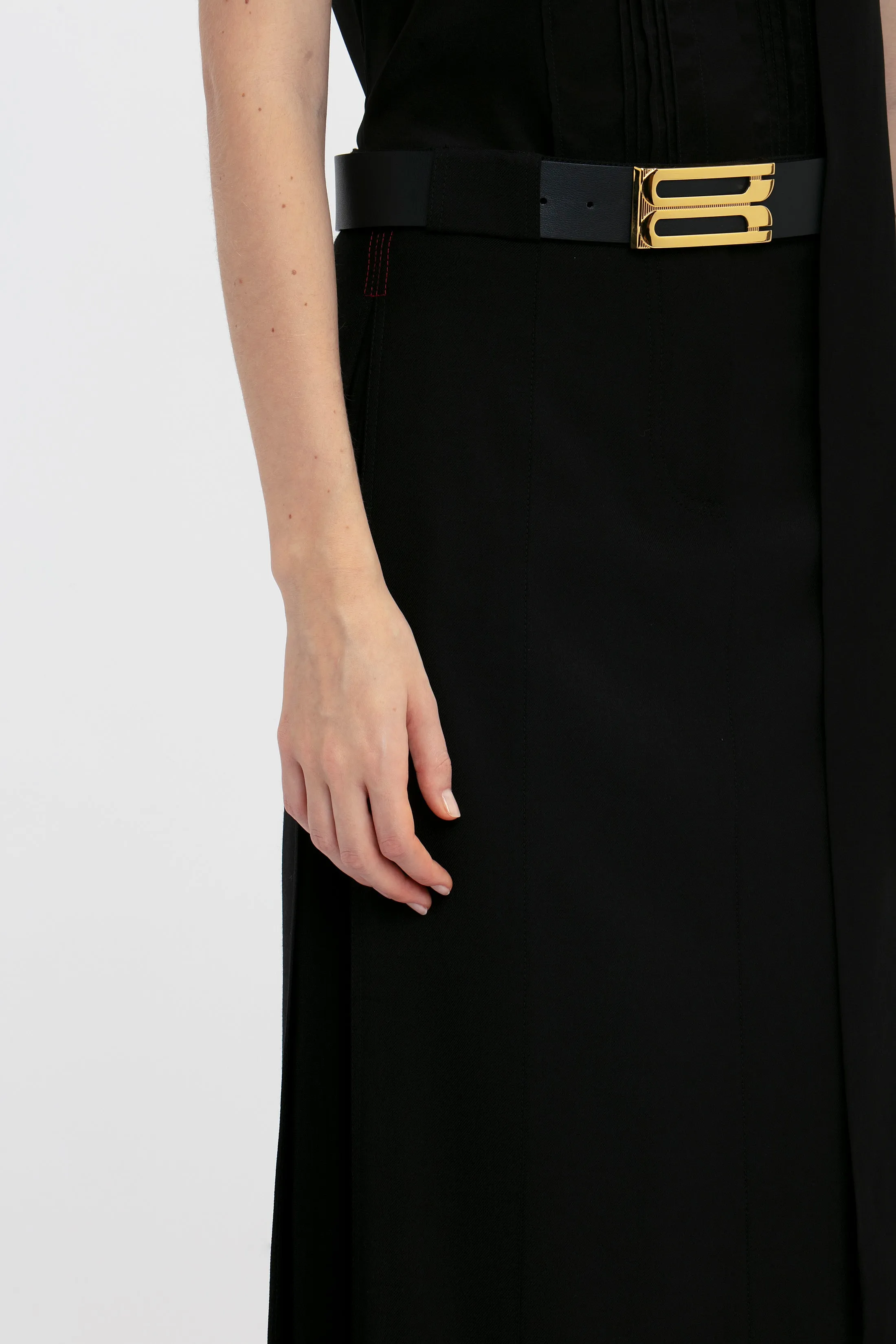 Tailored Floor-Length Skirt In Black