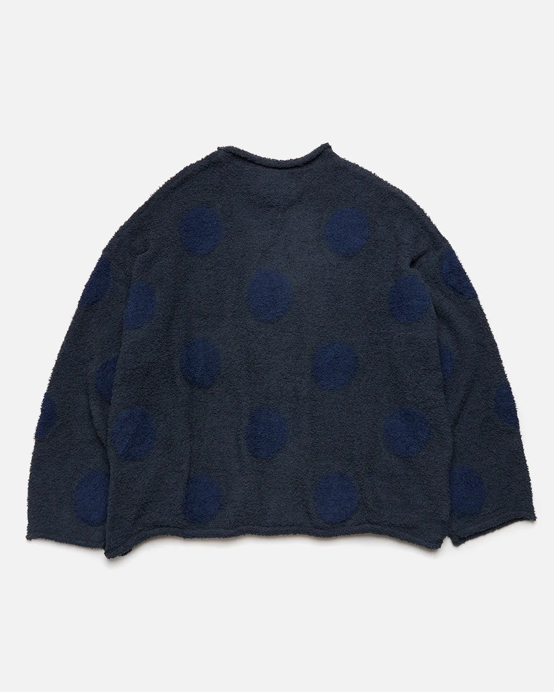 Teddy Fur Dot Sweater - Navy