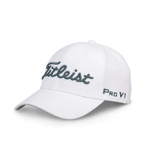 Titleist Golf Tour Elite Fitted Hat - White/Charcoal