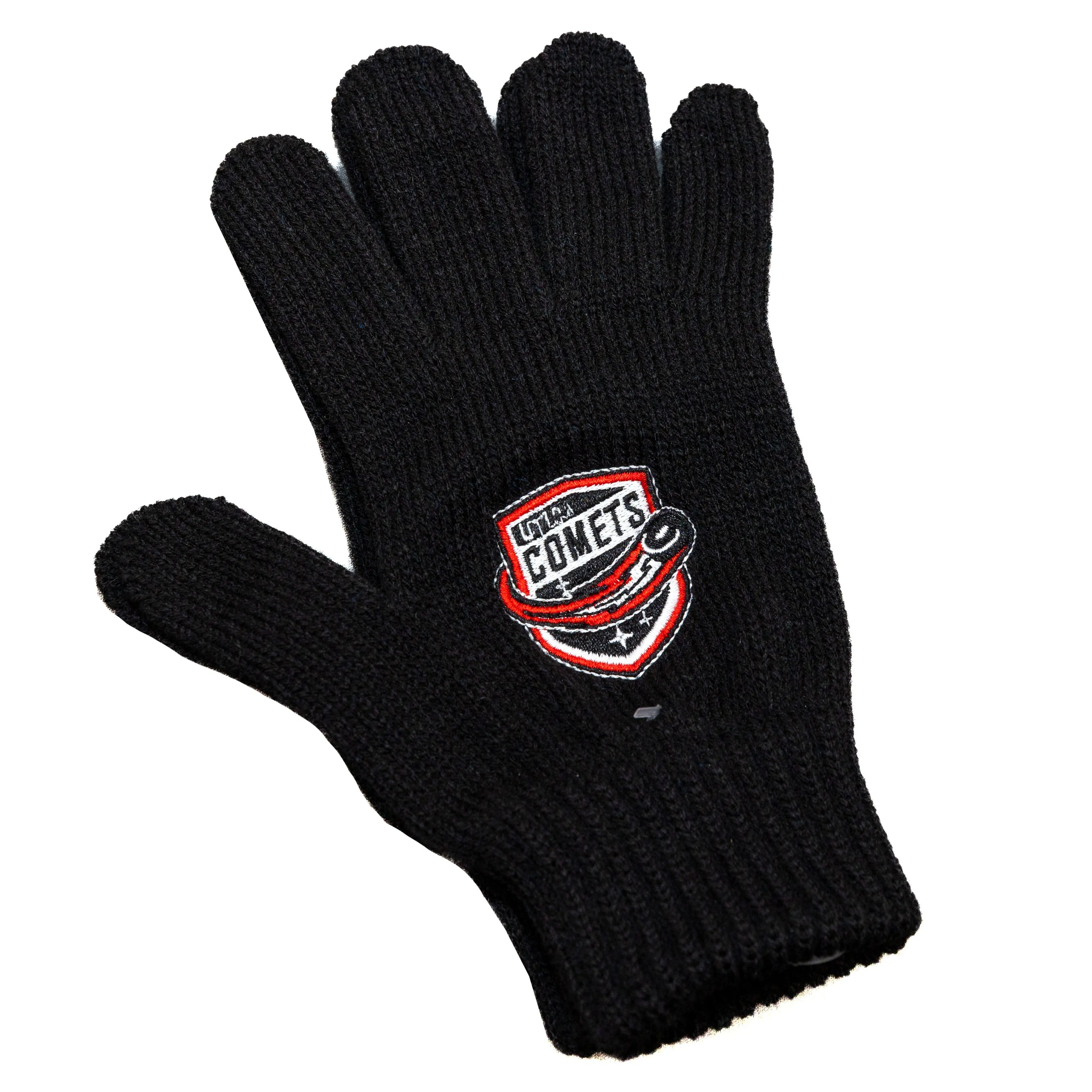 Utica Comets Black Winter Gloves