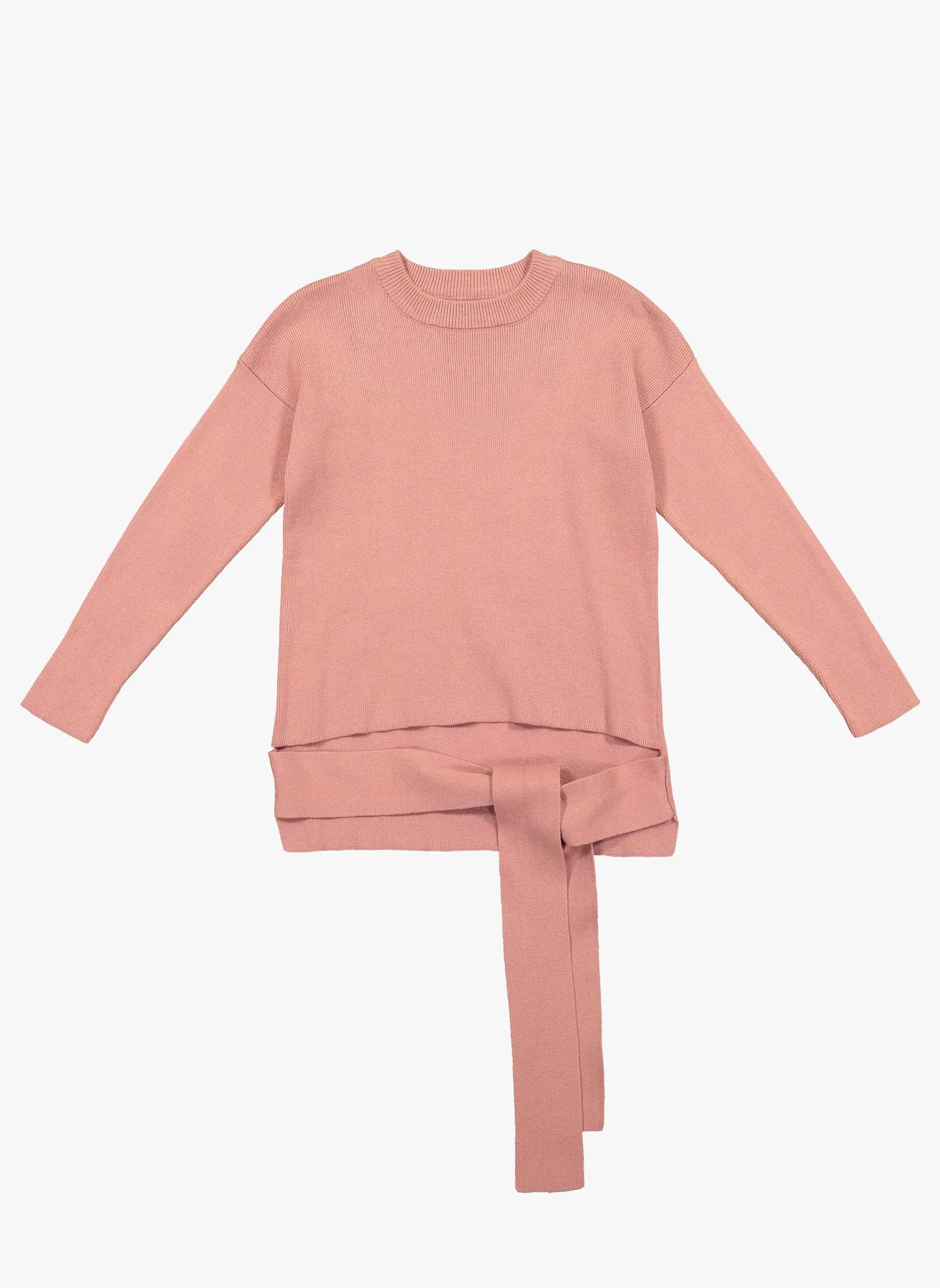 Vierra Rose Raquel Tie Sweater in Nude