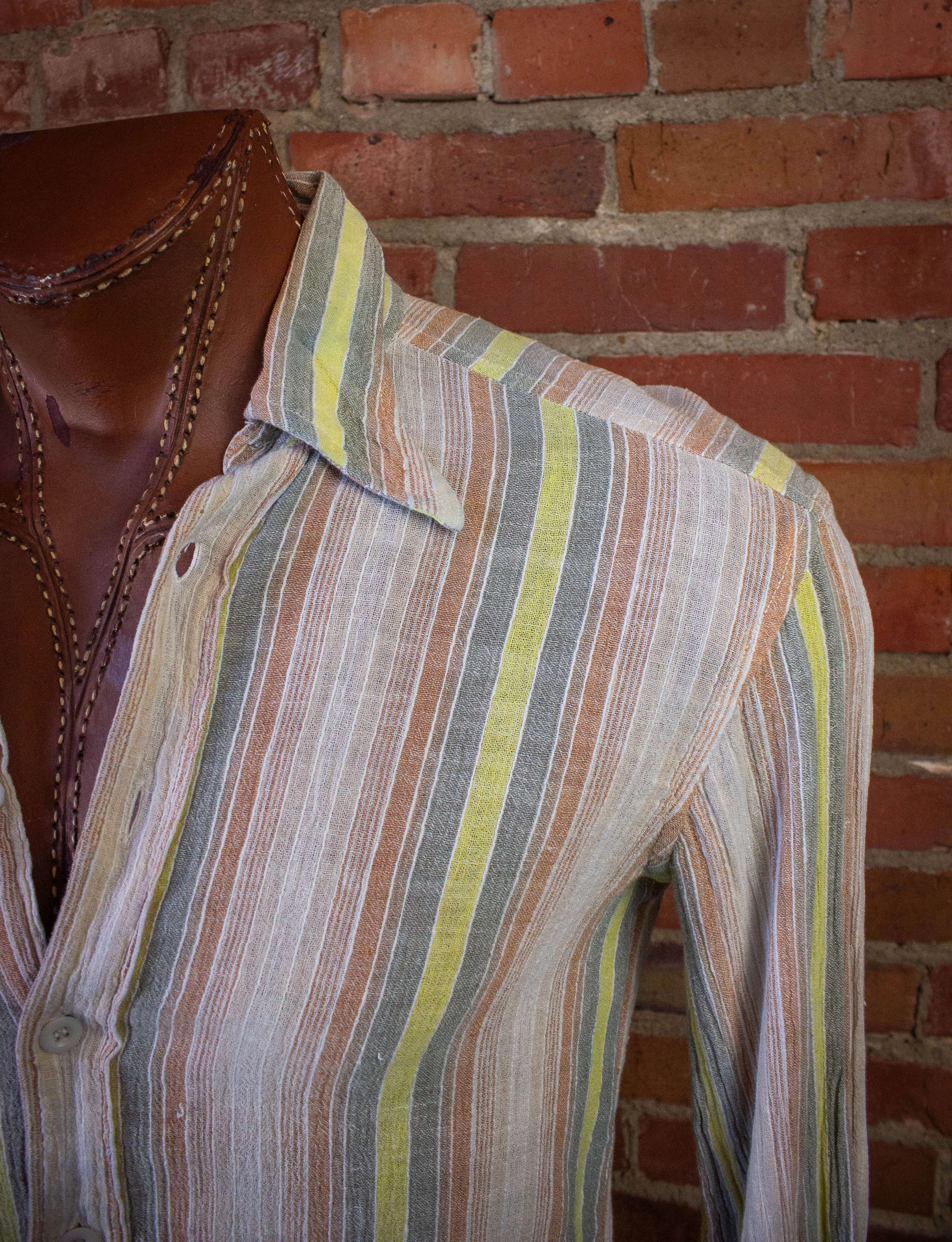 Vintage Gap Striped Button Up Shirt 80s Medium